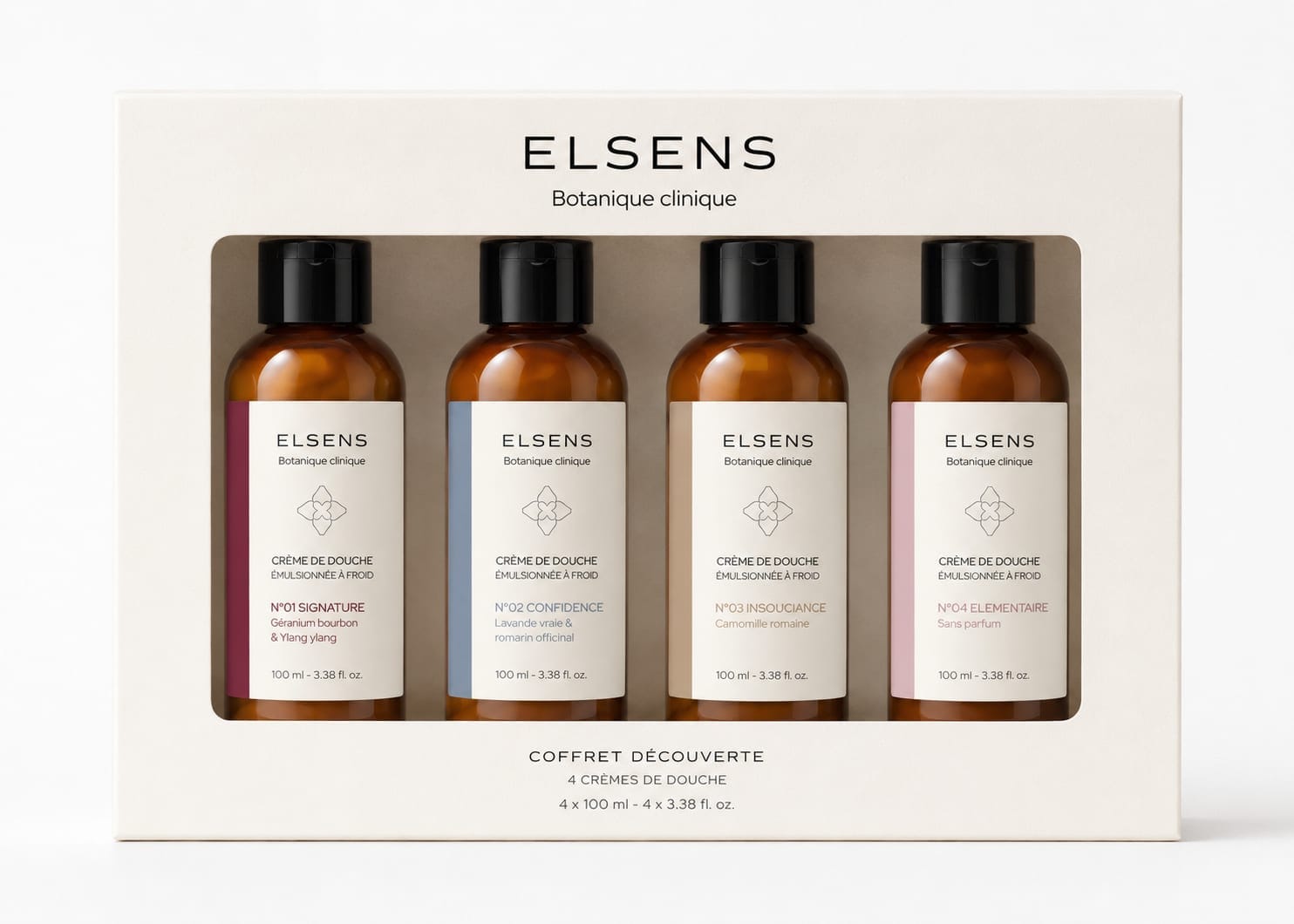 Coffret Découverte — quatre crèmes de douche Elsens